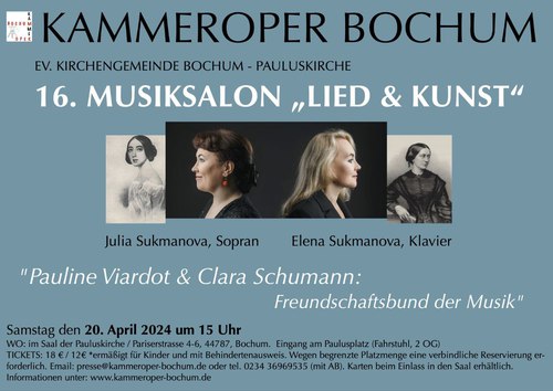 Kammeroper Bochum: Musiksalon LIED und KUNST
